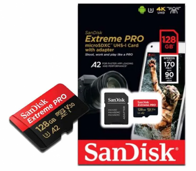 Карта памяти SanDisk Extreme Pro 128 GB